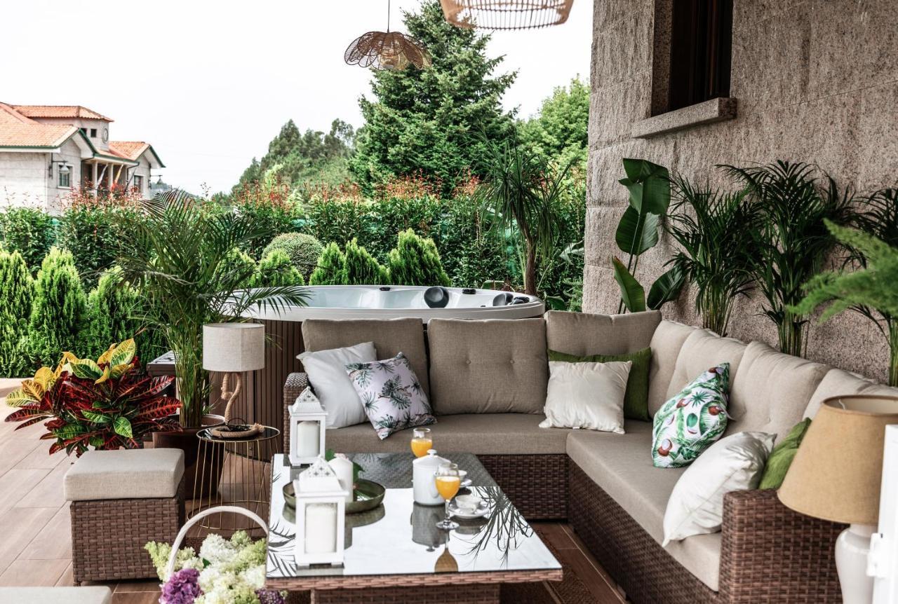 Casa Victoria Garden Con Jacuzzi Y Piscina Villa Caldas De Reis Eksteriør bilde