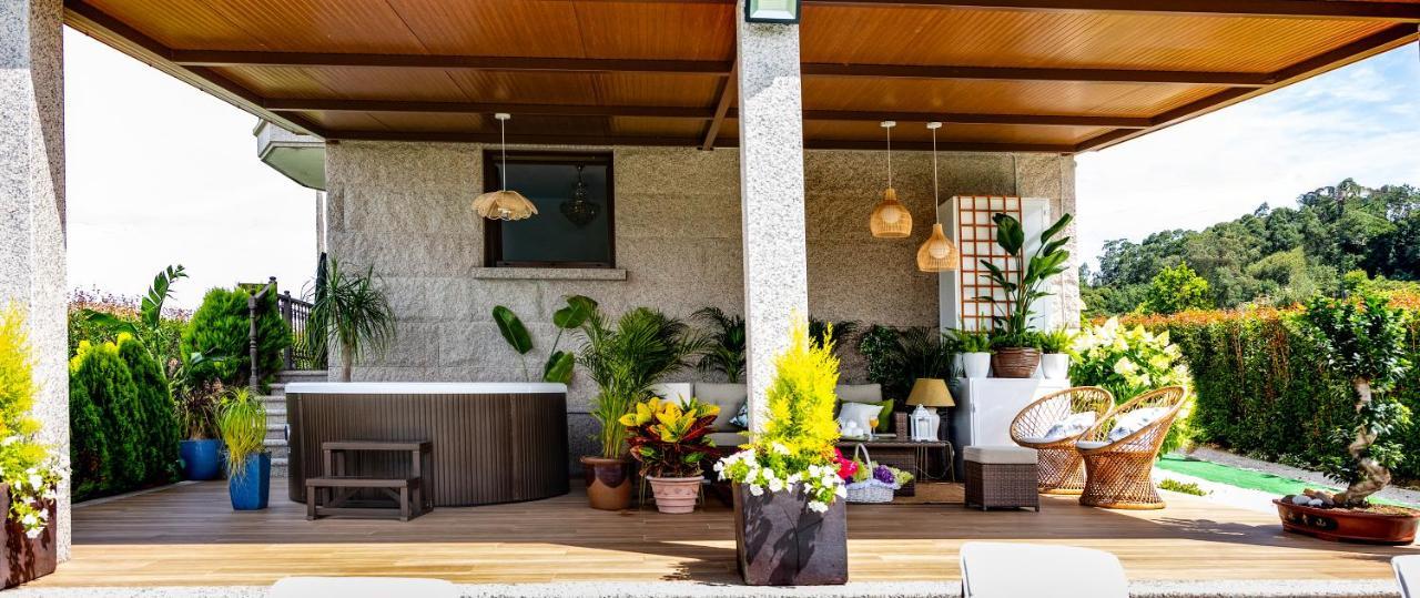 Casa Victoria Garden Con Jacuzzi Y Piscina Villa Caldas De Reis Eksteriør bilde