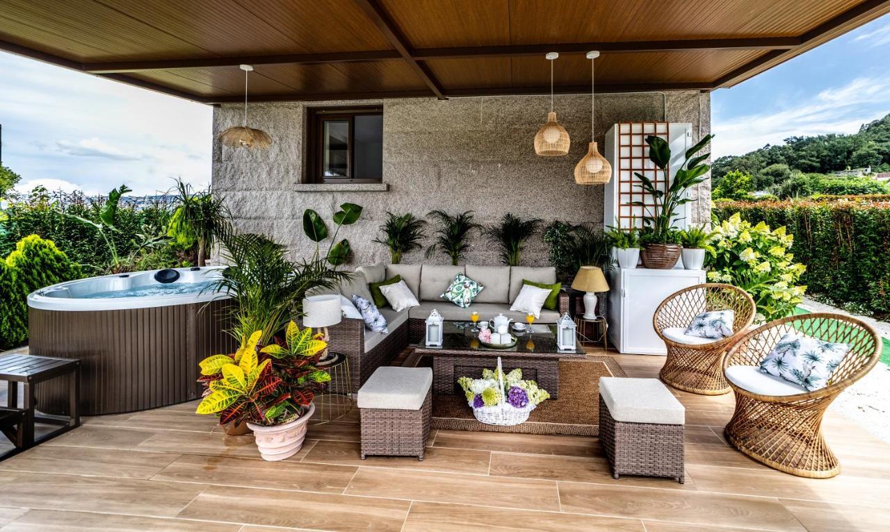 Casa Victoria Garden Con Jacuzzi Y Piscina Villa Caldas De Reis Eksteriør bilde